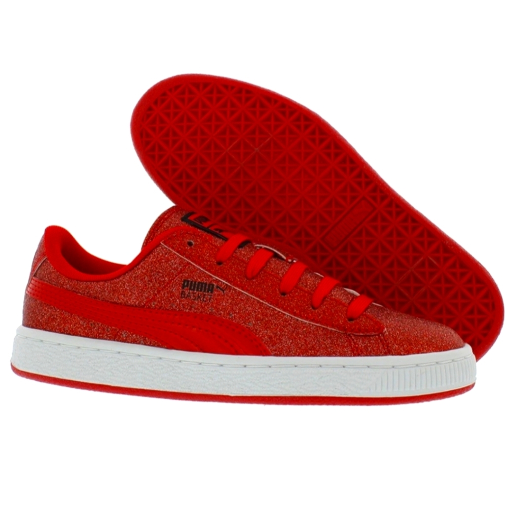 Puma Basket Holiday Glitz Red Sneakers